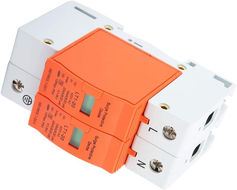 DEWIN 2P Surge Protection Device, 10kA-20kA 420V AC House Surge Protective Low Voltage Surge Arrester - Image 4