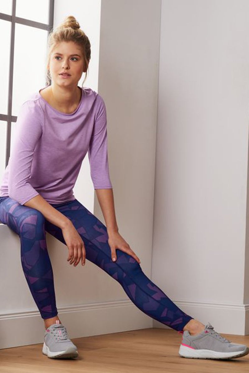 Tchibo Women Performance Fit Ankle Leg Pull On Leggings, Navy Blue  - Image 1