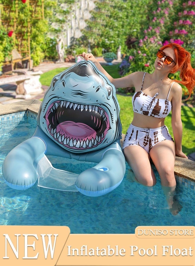 DUNISO Pool Floats, Inflatable Pool Float Rafts for Men and Women, Water Inflatable Hole Floats Rafts Adult Swimming Pool Reclining Chair Float Bed, Cooling Pool Float Summer Party Floats - Image 1