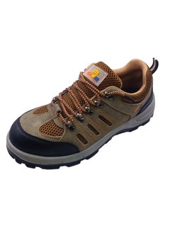 Generic Brown Leather Steel Toe Work Safety Shoes for Hiking and Outdoor Work  - Image 1