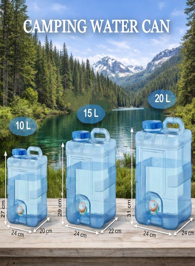 Nasmodo 20 Litre Camping Water Can with Tap Portable Camping Picnic Hiking Water Tank Storage Container for Travelling Water Camper Dispenser Barrel with Faucet(Blue) - Image 2