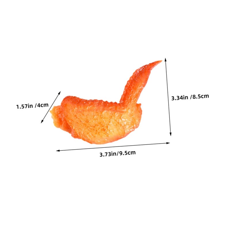 Realistic Artificial Fried Chicken Food Models 4Pcs Party Decoration Display Prop - Image 3