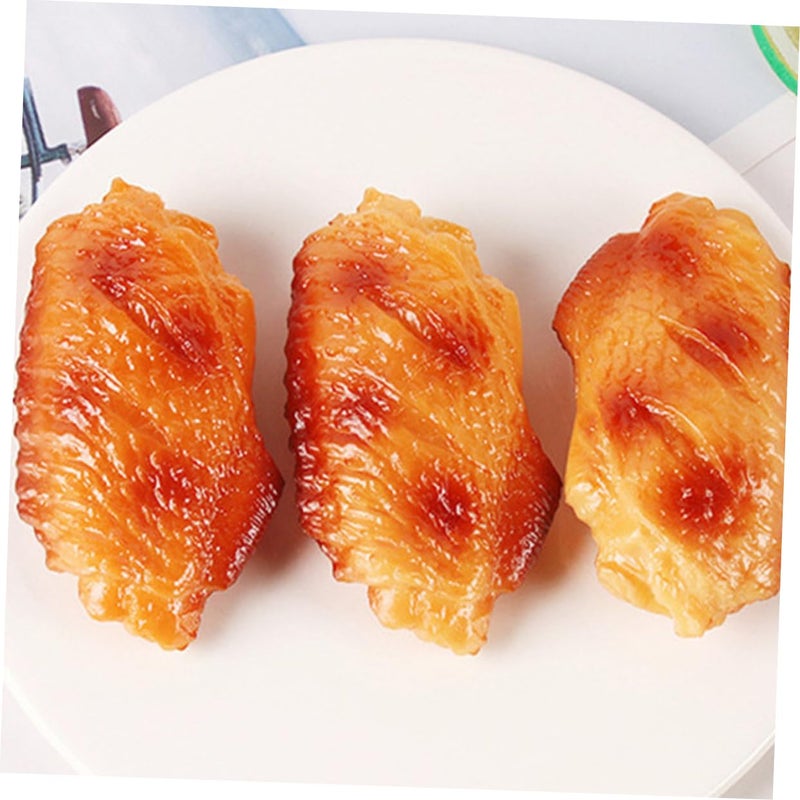 Realistic Artificial Fried Chicken Food Models 4Pcs Party Decoration Display Prop - Image 4