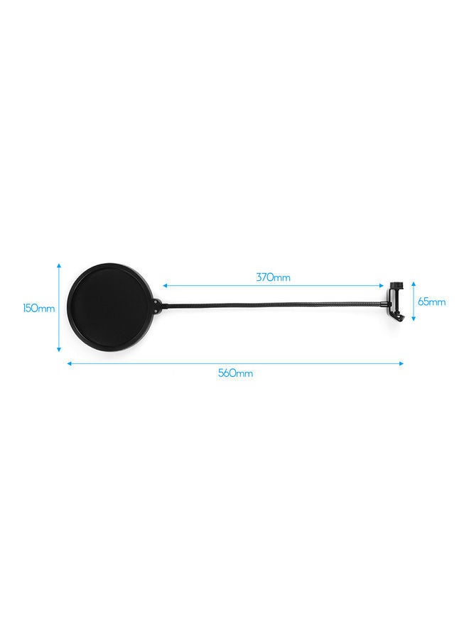 NIBEMINENT Two-Layer Microphone Pop Filter I-7126 black - Image 2