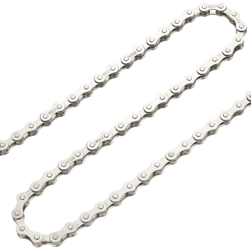 YBEKI 1-Speed Bike Chain 1/2" x 1/8" 114L â€“ Military-Grade Silver Plated Chain with 3 QuickLinks | 11,000 PSI Tensile Strength & US Winter-Proof | Shimano/SRAM Compatible | Tool-Free 90-Second Install - Image 3