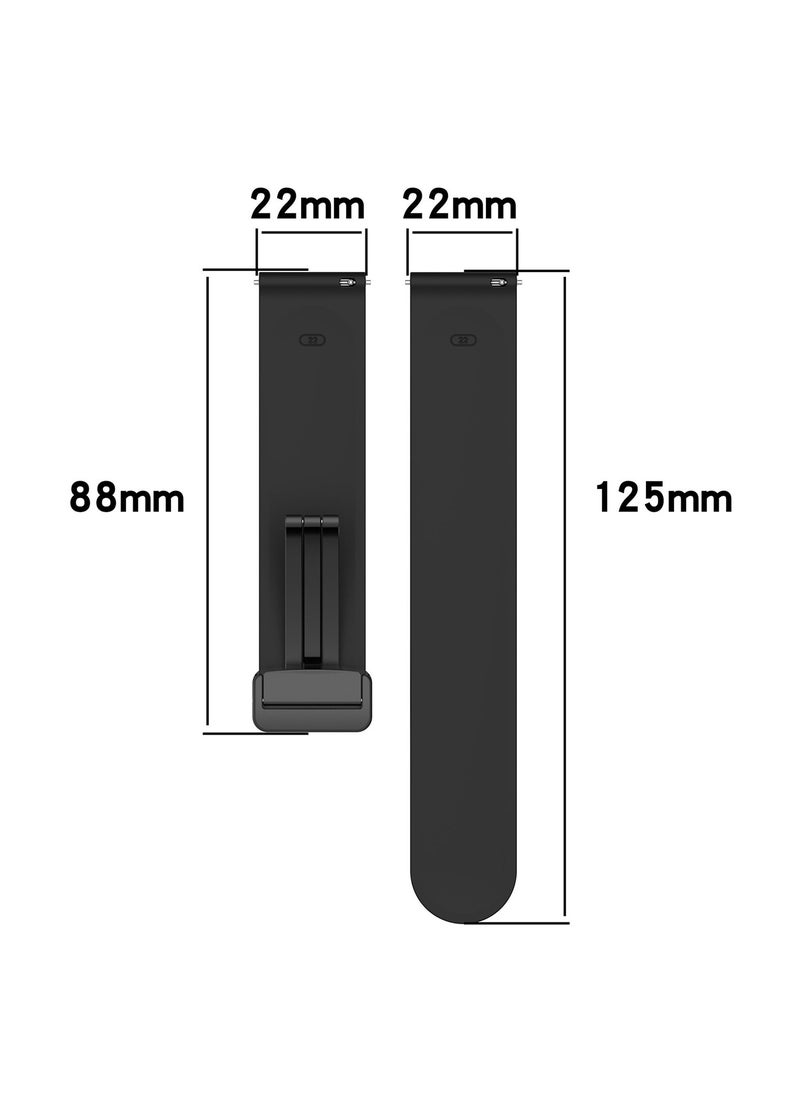X-level Huawei Watch 4 Replacement Band 22mm Replacement Wrist Watch Strap Band Compatible With Huawei Watch 4/Watch GT3 46mm/GT4 46mm/Soft Silicone Watch Band With Magnetic Buckle Sport Watch Strap  - Image 2