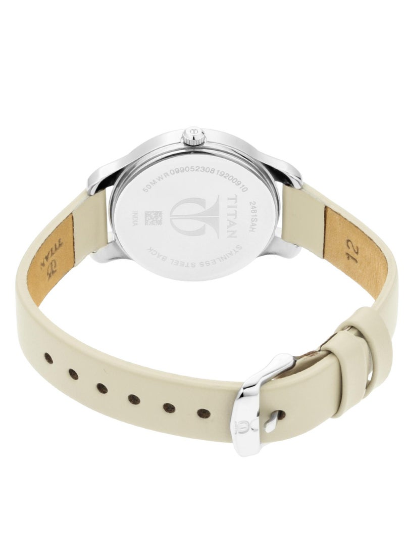 TITAN Titan Women's Chic minimalist watch with Anthracite dial and leather strap  - Image 4