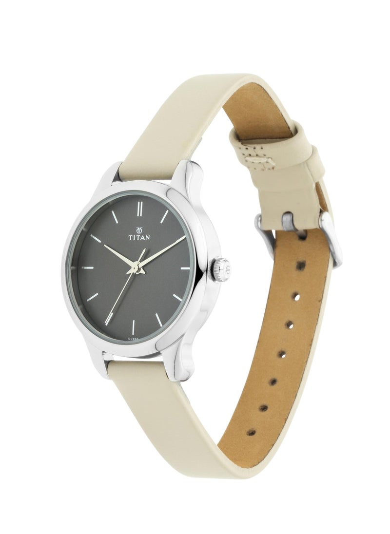 TITAN Titan Women's Chic minimalist watch with Anthracite dial and leather strap  - Image 2