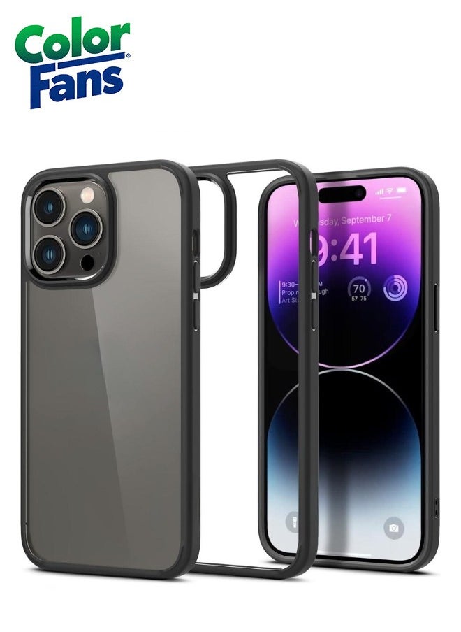 Color Fans - Ultra Hybrid iPhone 14 Pro Case Anti Yellowing Black Clear - Image 1