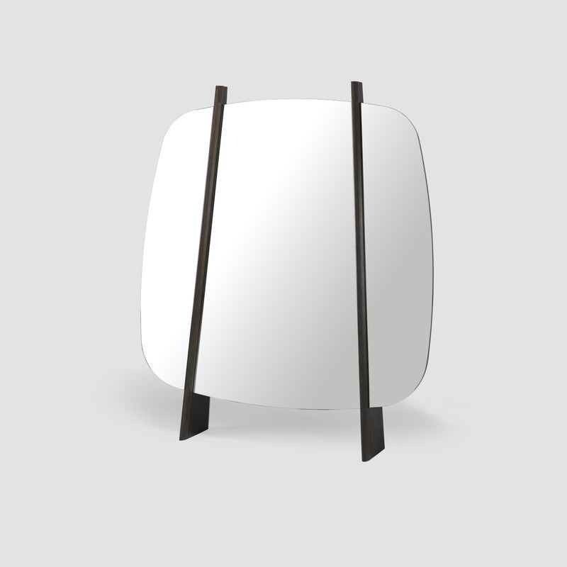 AL HUZAIFA FURNITURE Bernadette Mirror In Ash Solid Wood - Image 2