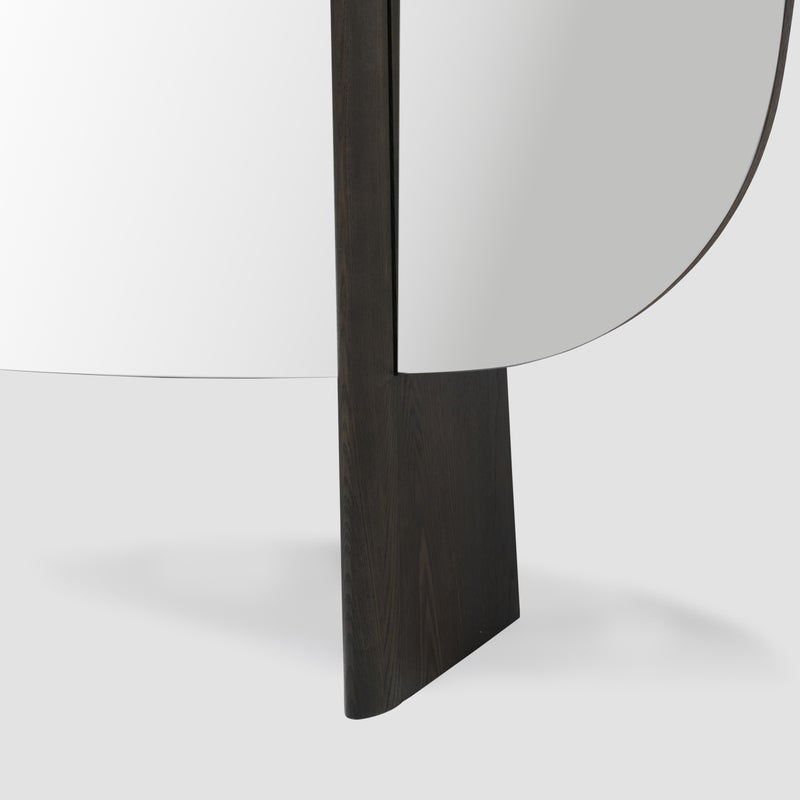 AL HUZAIFA FURNITURE Bernadette Mirror In Ash Solid Wood - Image 3