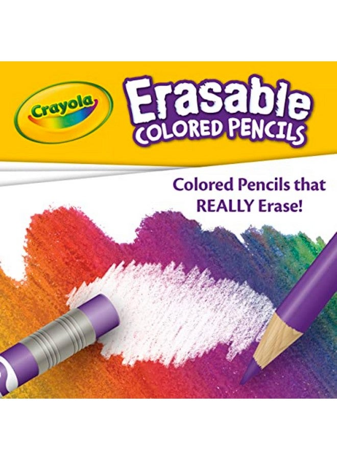 Crayola Erasable Colored Pencils (24ct), Kids Coloring Pencils for Coloring Books, Assorted Colors, Arts & Crafts Supplies, Gifts, Ages 6+ - Image 3