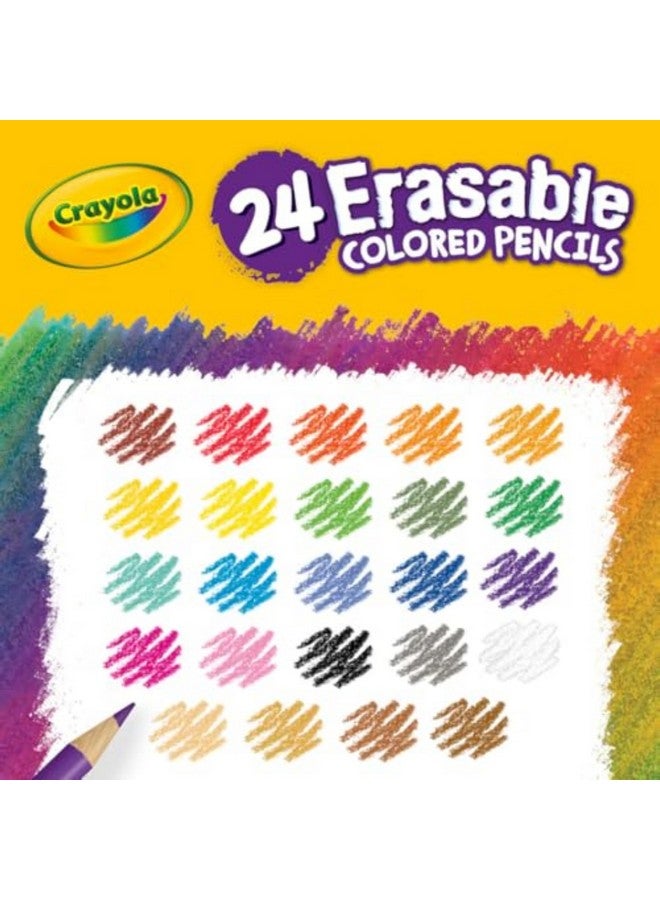 Crayola Erasable Colored Pencils (24ct), Kids Coloring Pencils for Coloring Books, Assorted Colors, Arts & Crafts Supplies, Gifts, Ages 6+ - Image 5