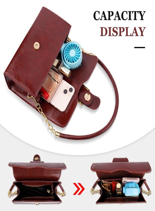 Gosect Shoulder Bag for Women, Cute Soft PU Leather Small Crossbody Purses Handbags, Trendy Underarm Bag Tote Purses for Women, A-burgundy Red Shoulder Bag, 9.45 x 3.94 x 5.31 inches - Image 4