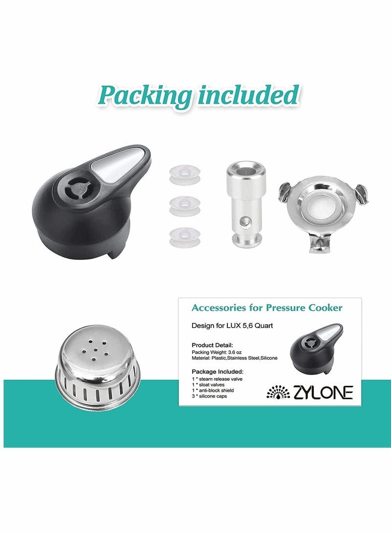 Steam Valve Pressure Cooker Valve Replacement Part Accessories with 3 Silicone Caps - Image 5