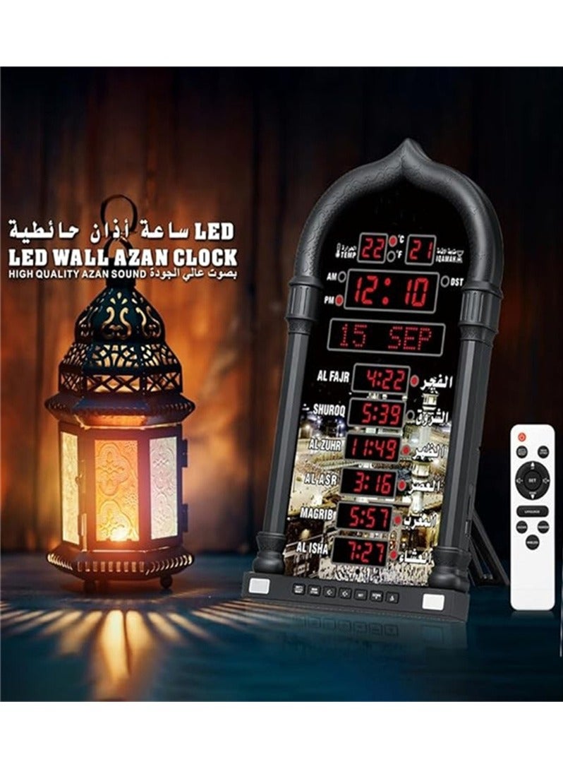 ساعة صلاة أذان للمسجد الإسلامي الرقمية LED للمنزل والمكتب والقاعة والمسجد  - Image 4