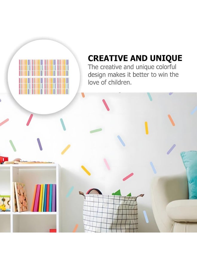 Home Trove X Spring Wall Decal Stickers For Kids, 8 Sheet Removable Colorful Wall Stickers For Kids, Diy Home Decoration Kids Wall Decals, Wall Stickers For Nursery Bedroom Living Room Playing Room (Heart)  - Image 4