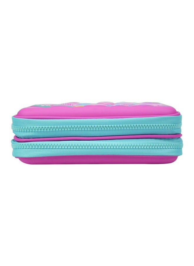 SMILY KIDDOS Smily Kiddos | Smily Double Compartment Pencil Case (Pink) | Pencil Box for Kids| Kids School Pencil Cases  - Image 2