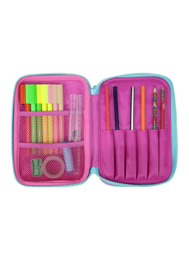 SMILY KIDDOS Smily Kiddos | Smily Double Compartment Pencil Case (Pink) | Pencil Box for Kids| Kids School Pencil Cases  - Image 5