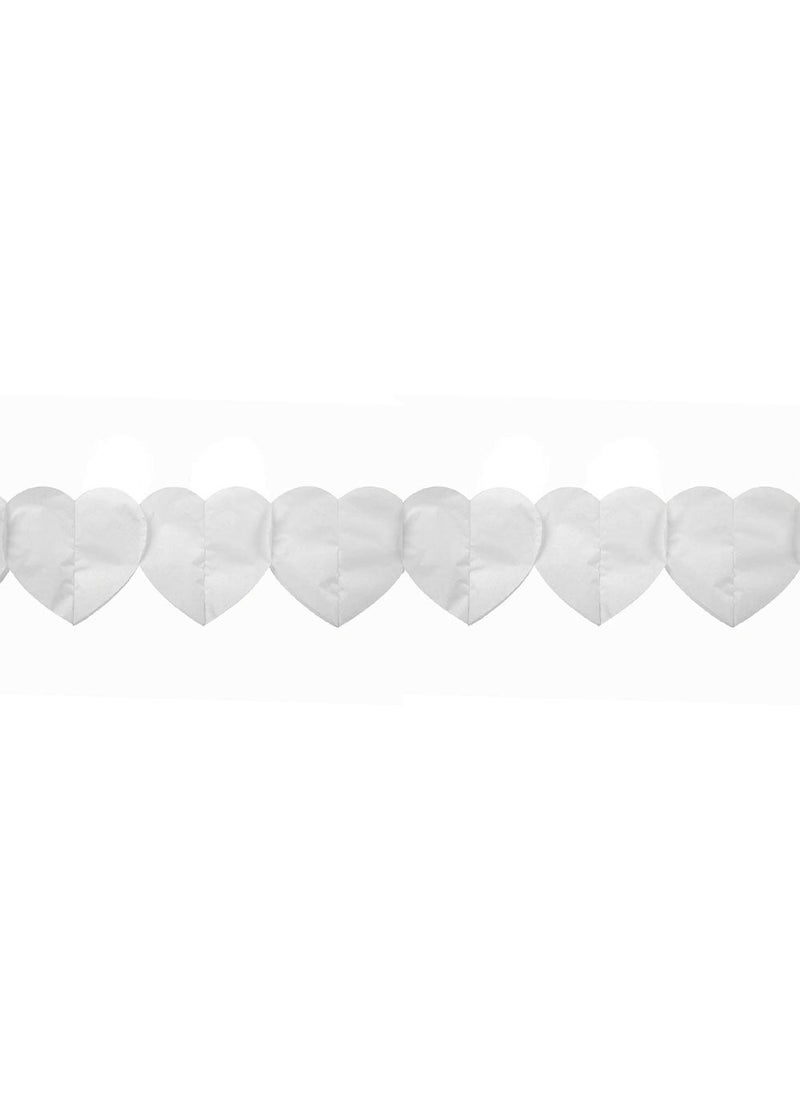 Globos Hearts Garland White Paper 6m - Image 1