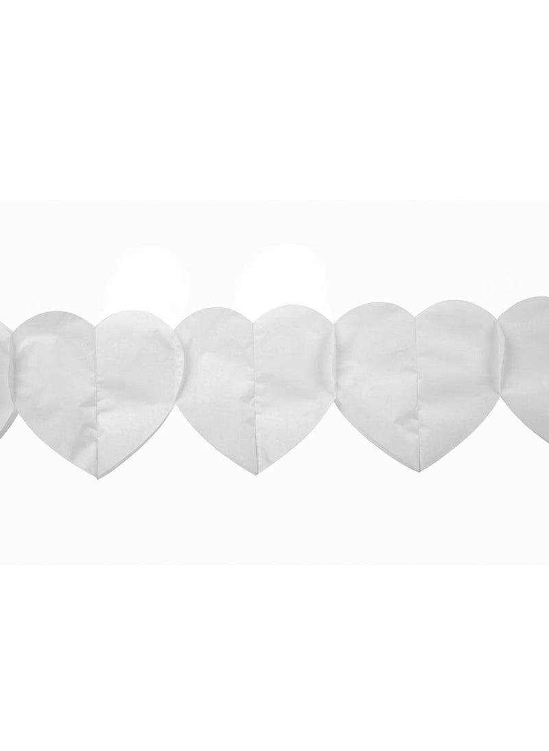 Globos Hearts Garland White Paper 6m - Image 2