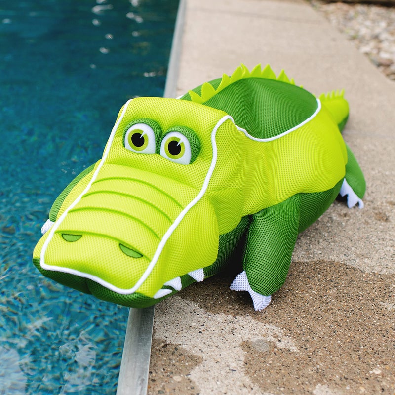 Big Joe Pool Petz Large Alligator No Inflation Needed Animal Floating Pool Toy, Alligator Shape Mesh, Quick Draining Fabric, 4.5 feet - Image 4