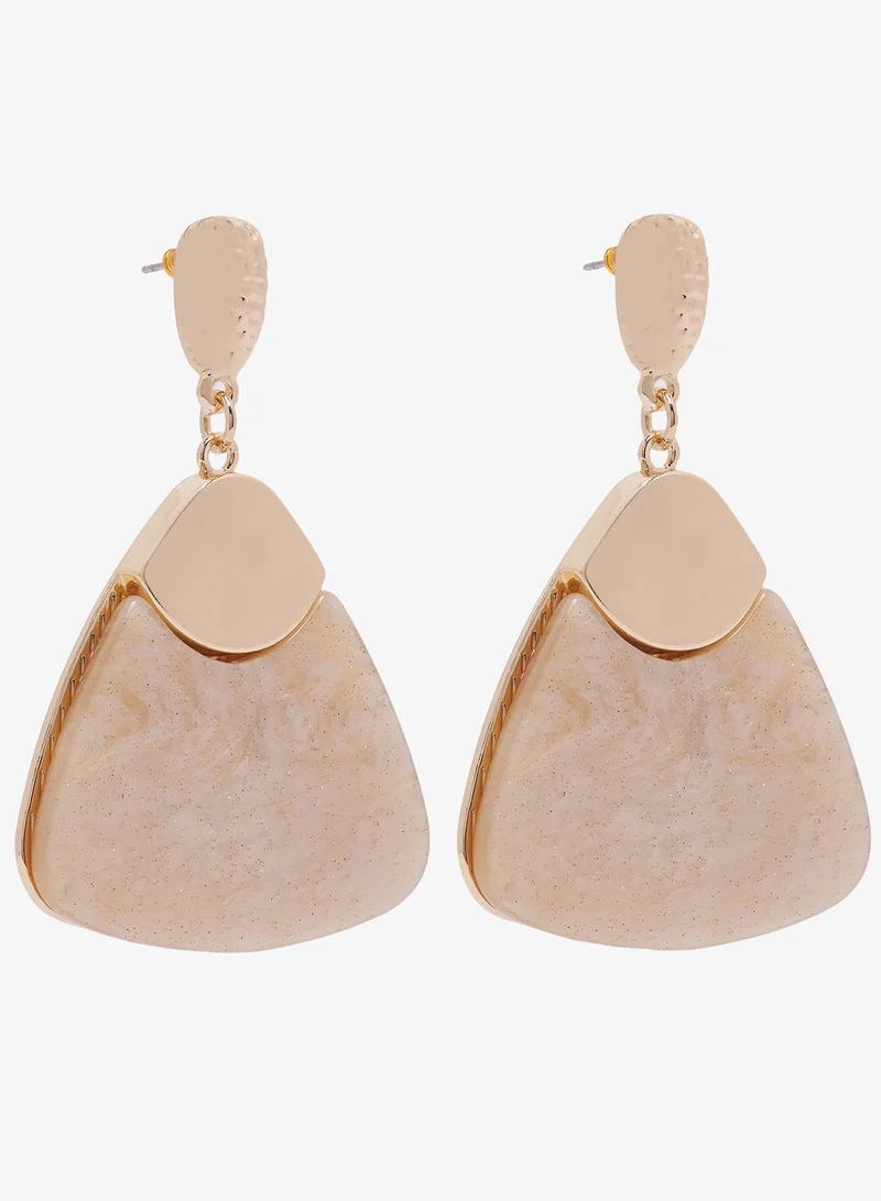 Ginger Chunky Asymmetical Gold Earrings