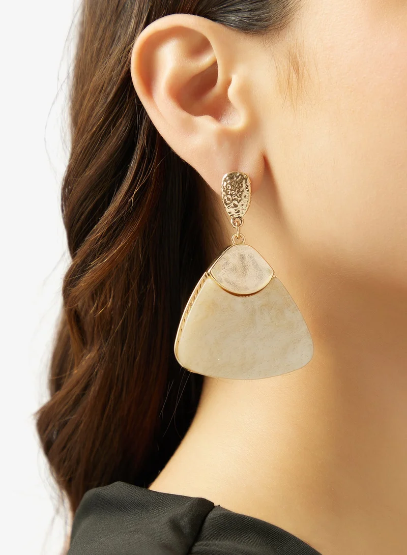 Ginger Chunky Asymmetical Gold Earrings