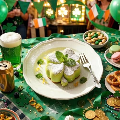 Kundalini St. Patrick's Day Shamrock Clover Cake Pan, Four Leaf Clover Pan Silicone DIY Baking Mold for St. Patrick's Day Party - Image 2