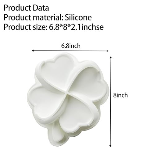 Kundalini St. Patrick's Day Shamrock Clover Cake Pan, Four Leaf Clover Pan Silicone DIY Baking Mold for St. Patrick's Day Party - Image 3