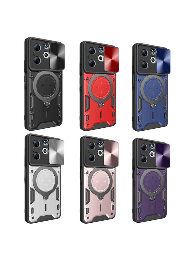 Zaboon Case For Infinix Smart 8 Plus CD Texture Sliding Camshield Magnetic Holder Phone Case - Image 2