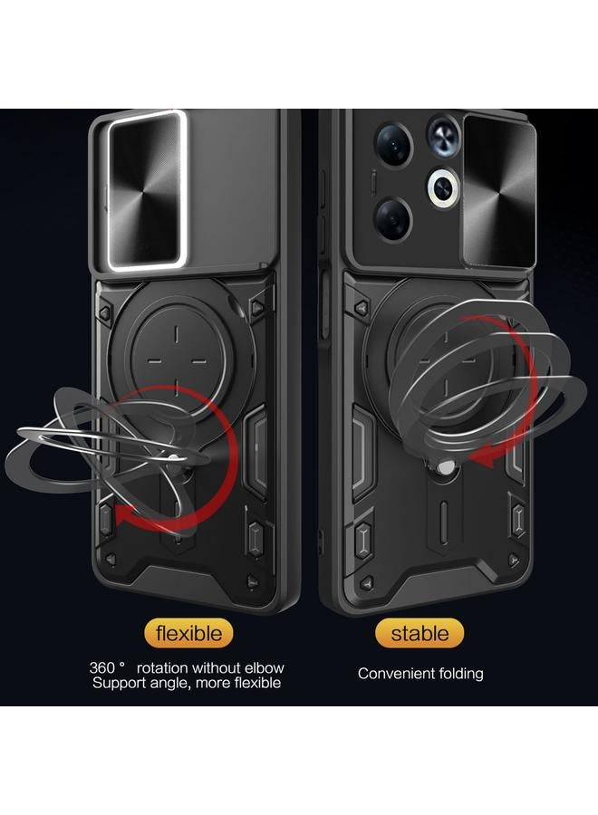 Zaboon Case For Infinix Smart 8 Plus CD Texture Sliding Camshield Magnetic Holder Phone Case - Image 5