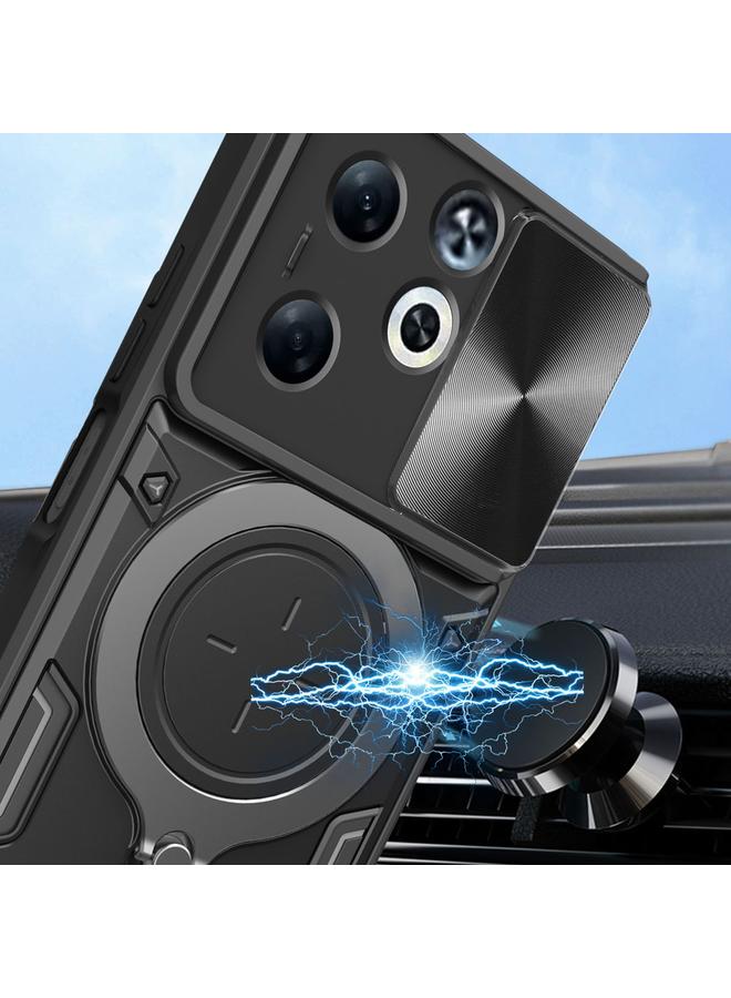 Zaboon Case For Infinix Smart 8 Plus CD Texture Sliding Camshield Magnetic Holder Phone Case - Image 4