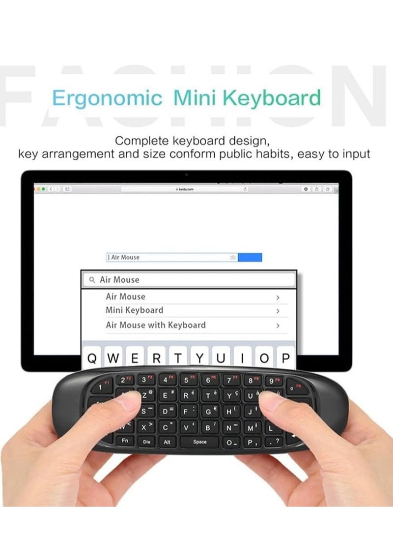 ELTRAZONE Arabic Keyboard Air Mouse C120 Smart TV Remote Control Computer Wireless Keyboard with Gyroscope Somatosensory Remote Control for TV Box Android Laptop Pc - Image 3