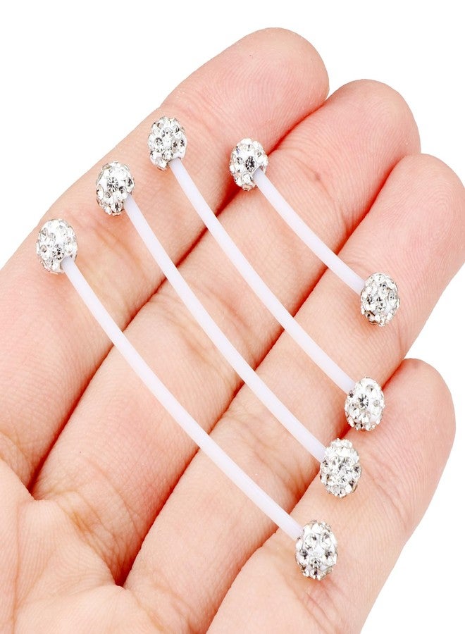 Hoeudjo Pregnancy Belly Rings Maternity Belly Button Rings Plastic Long Bar Navel Ring for Maternity Sport Pregnant Women Different Length 18/32/35/38mm White - Image 4