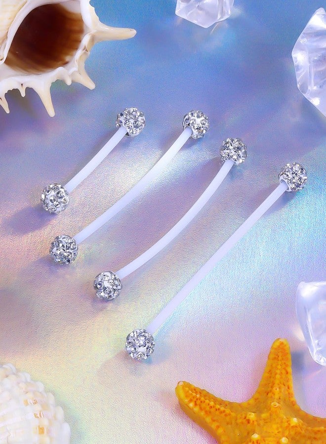 Hoeudjo Pregnancy Belly Rings Maternity Belly Button Rings Plastic Long Bar Navel Ring for Maternity Sport Pregnant Women Different Length 18/32/35/38mm White - Image 5