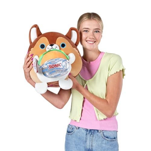 Snackles Series 2 Puppy & Sonic Burger 14 Inch Plush by ZURU, Ultra Soft Plush, Collectible Plush with Real Licensed Brands, Stuffed Animal, Giftable - Image 3