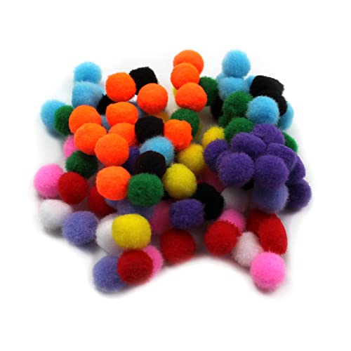 Charles Leonard Creative Arts by Charles Leonard Pom-Poms, 1/2 Inch, Assorted Colors, 100/Bag (69100) - Image 1