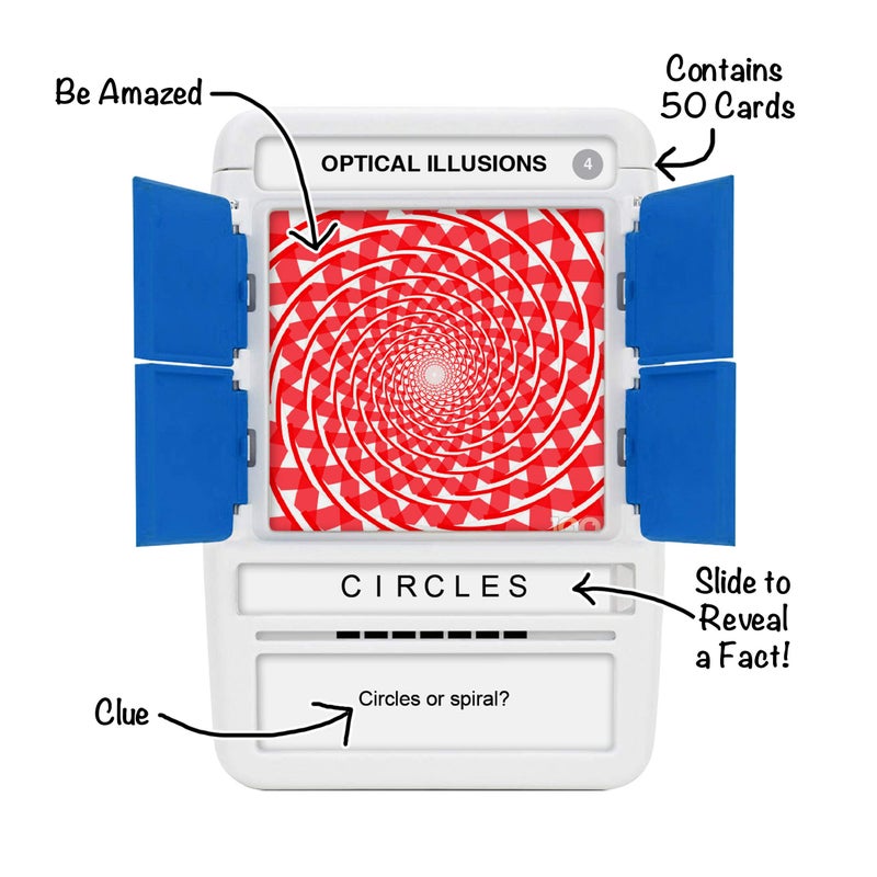 100 PICS Optical Illusions Game - Fun Pocket Flash Card Games for Smart Kids and Adults - Image 2