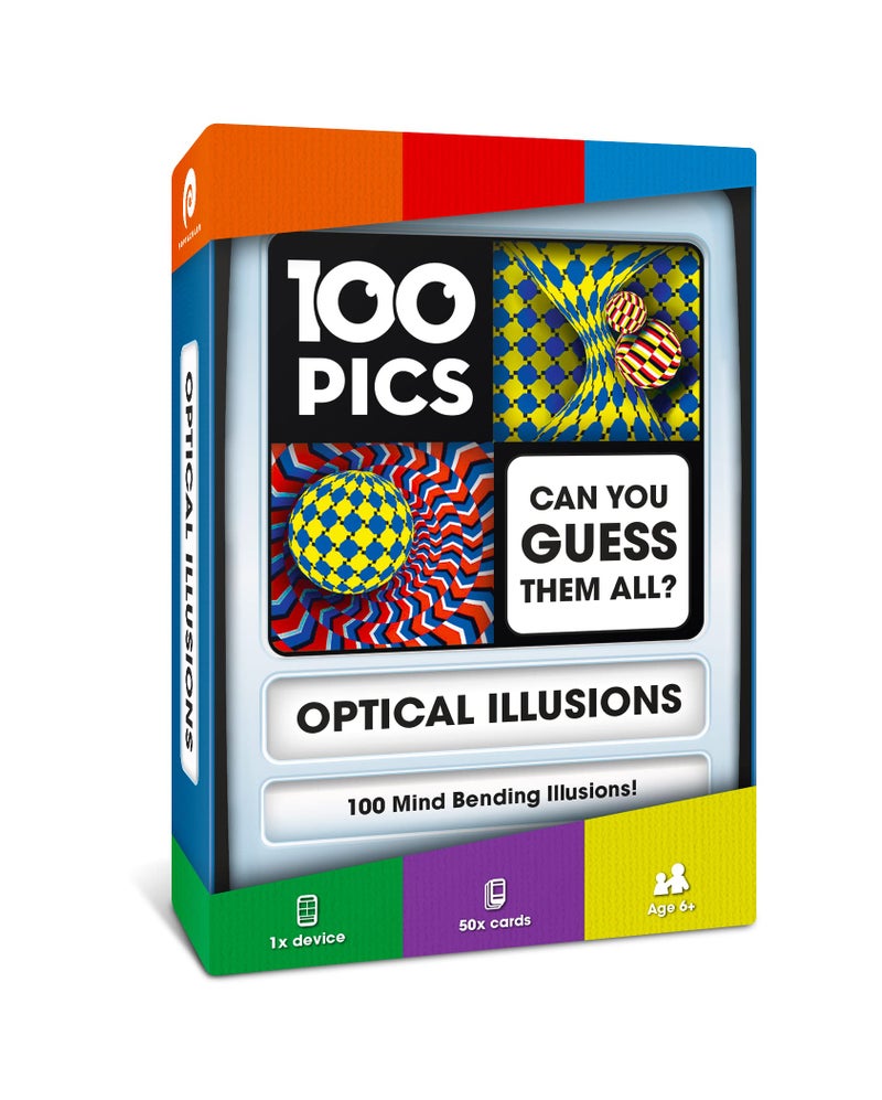 100 PICS Optical Illusions Game - Fun Pocket Flash Card Games for Smart Kids and Adults - Image 1