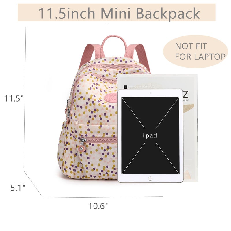 Tanweibago Mini Nylon Women Backpacks,11L Small Ladies backpacks Casual Lightweight Women Shopping Travel Daypack (A-Black White) - Image 4