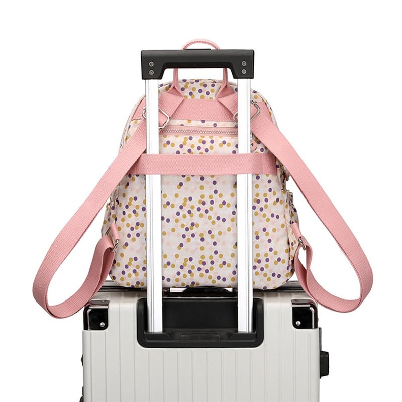 Tanweibago Mini Nylon Women Backpacks,11L Small Ladies backpacks Casual Lightweight Women Shopping Travel Daypack (A-Black White) - Image 5