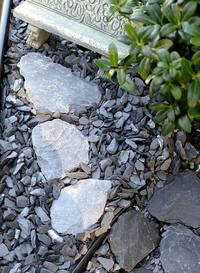 Small World Slate & Stone حصى حجر الأردواز الطبيعي من 1/8 إلى 1/4 بوصة - مصدره وتعبئته من الولايات المتحدة الأمريكية، مناسب لقواعد النماذج، وألعاب الحرب، وفن الفسيفساء الحجرية، والحرف اليدوية، وأشجار البونساي، والنباتات العصارية، والحدائق المصغرة أو حدائق الجنيات، وأحواض السمك (1 رطل) - Image 4
