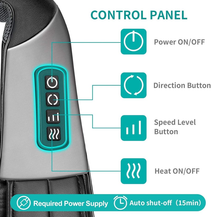 Shiatsu Neck and Back Massager with Heat - Image 3