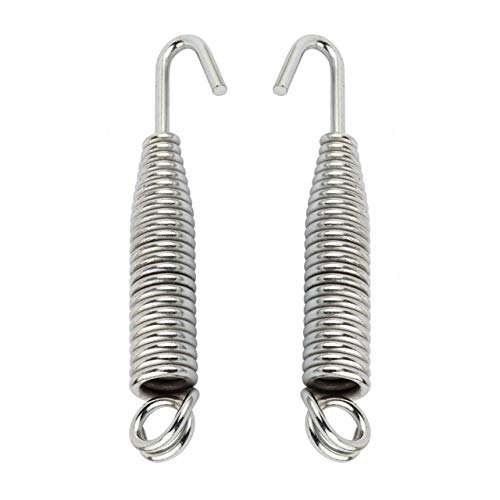 MHS Alloy Steel Heavy Duty Zula Bearing Spring with Hooks & Links | 360° Rotating Hammock & Porch Swing Spring | 150kg Capacity | Multiple Finishes & Pack Options (Silver Finish, Spring Pack of 2) - Image 1