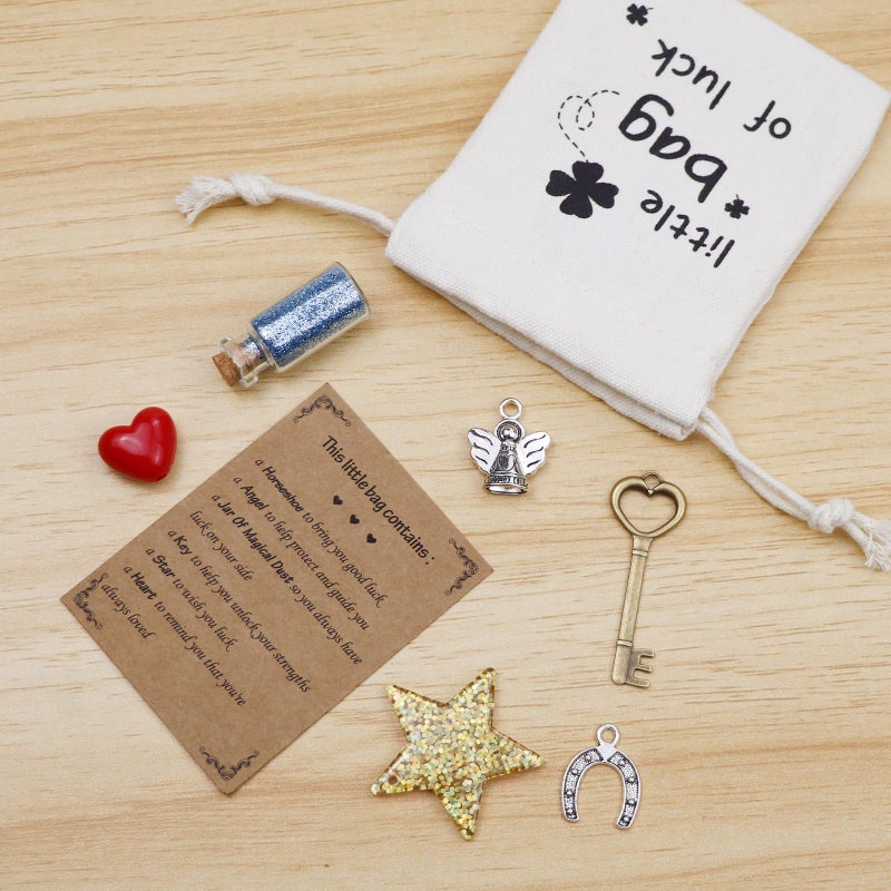 wavvter Lucky Little Bag with Encouragement Card Good Luck in Exams Congratulations Graduation Gift for Friends and Family(good luck pouch) - Image 3