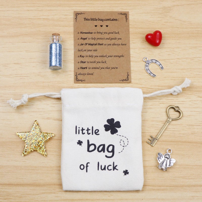 wavvter Lucky Little Bag with Encouragement Card Good Luck in Exams Congratulations Graduation Gift for Friends and Family(good luck pouch) - Image 4