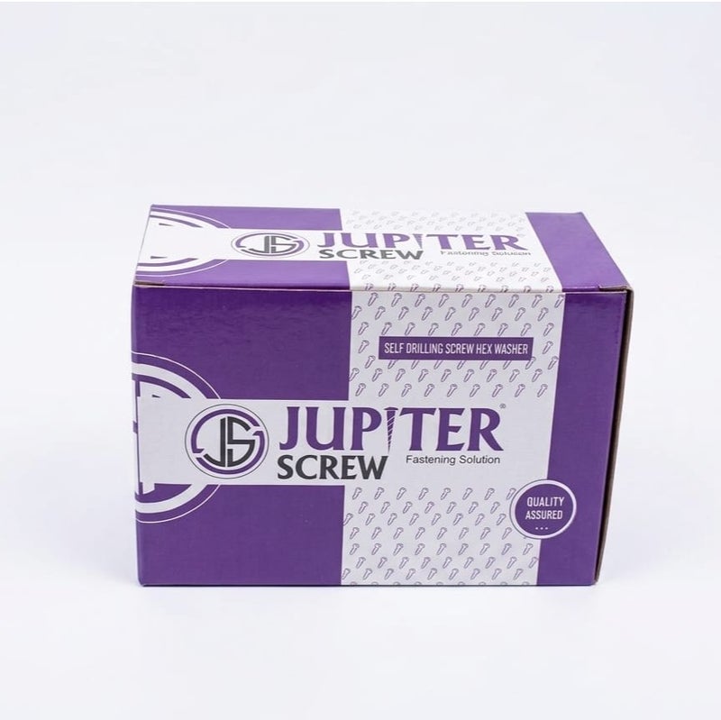 Jupiter SDS Hex Washer Head Stainless Steel Screws (14x1.1/2' inch) Bonded EPDM Washer, Slotted Hex Head Box of 360 pieces - Image 4