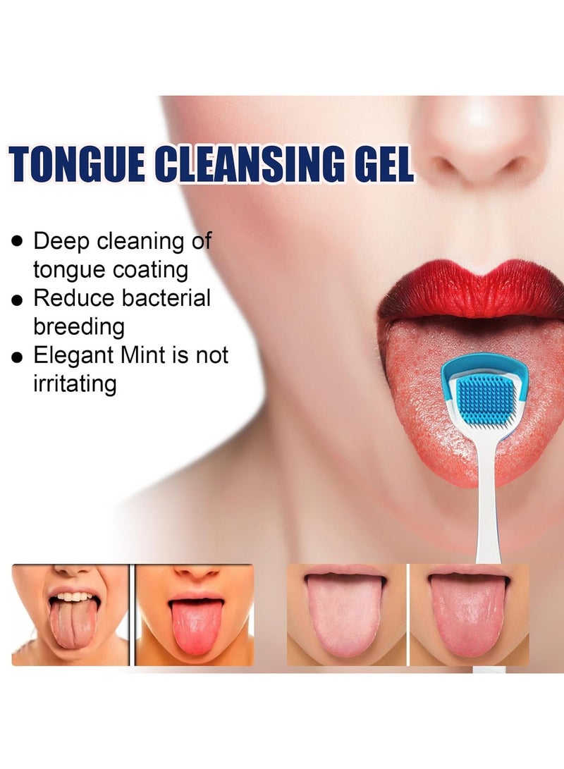 EELHOE Tongue Cleaning Gel With Brush for Bad Breath - Mouth Cleansing Toothpaste Gel - Image 3