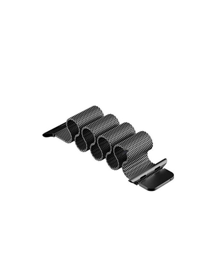 Magnetic Loop Stainless Steel Metal Band For Apple iWatch 38mm/41mm - Black Color, Unisex - Image 2